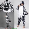 Zebra Jumpsuit Schlafanzug Pyjama Kostüm Onesie