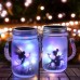 Elfenlicht Feenlicht Gartenlicht Elfe im Einmachglas mit Solarpanel