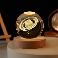 Kristallkugel mit LED-Licht & Fotogravur (eigenes Foto möglich)
