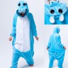 Nilpferd Flusspferd Jumpsuit Schlafanzug Pyjama Kostüm Onesie blau oder grau