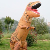 Aufblasbares Trex Jurassic Park Kostüm Fasnacht Karneval Fasching Erwachsene & Kinder
