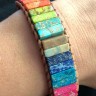 Armband Chakra Natursteine farbig oder türkis (farbig sofort lieferbar)