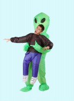 Aufblasbares Alien Ufo Entführung Kostüm Fasnacht