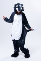 Wolf Jumpsuit Schlafanzug Pyjama Kostüm Onesie